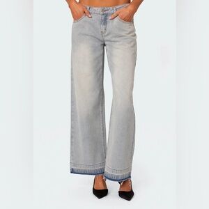 XS blue straight leg edikted jeans